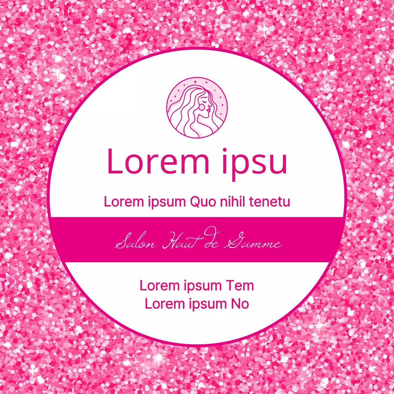 Arrière-plan de particules roses salon de beauté et de coiffure