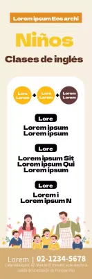 Ilustración amarilla pulcra promoción escolar inglesa