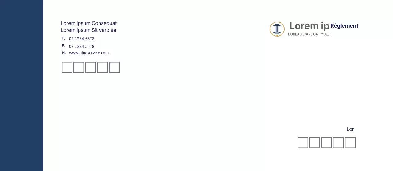 Cabinet d'avocats d'affaires moderne de couleur bleu marine