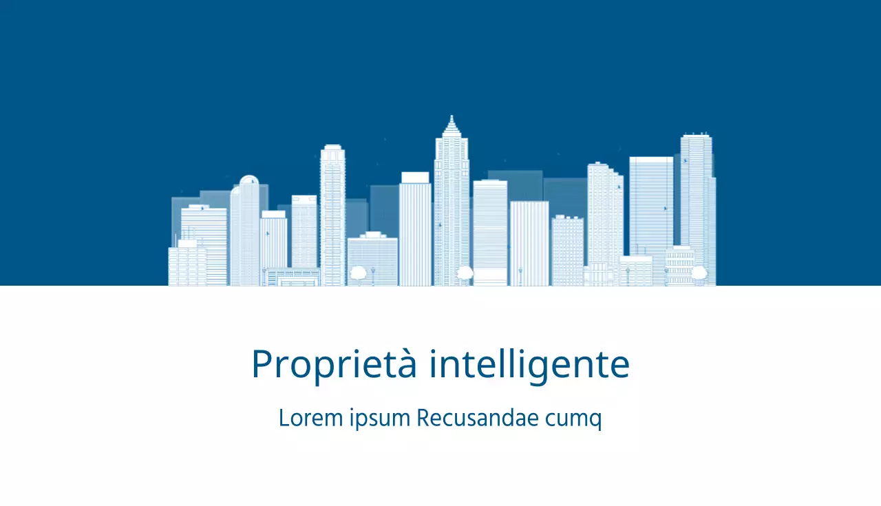 Biglietto da visita per una società immobiliare in blu