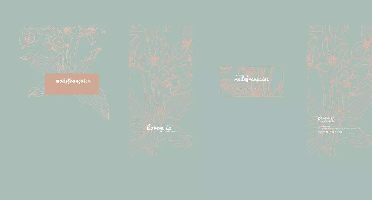 Illustration de ligne claire bleue, fleur botanique