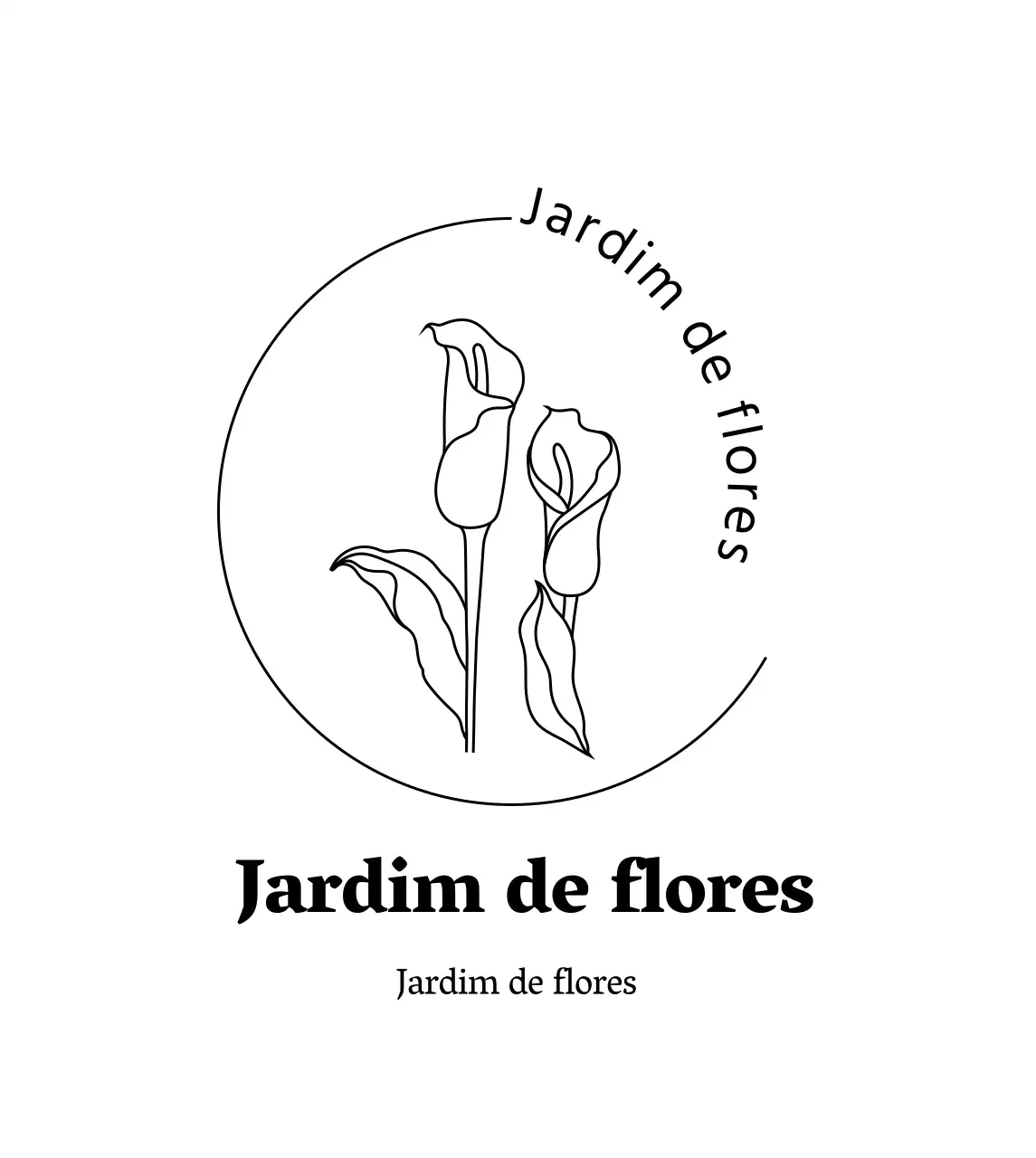 Logótipo simples de florista