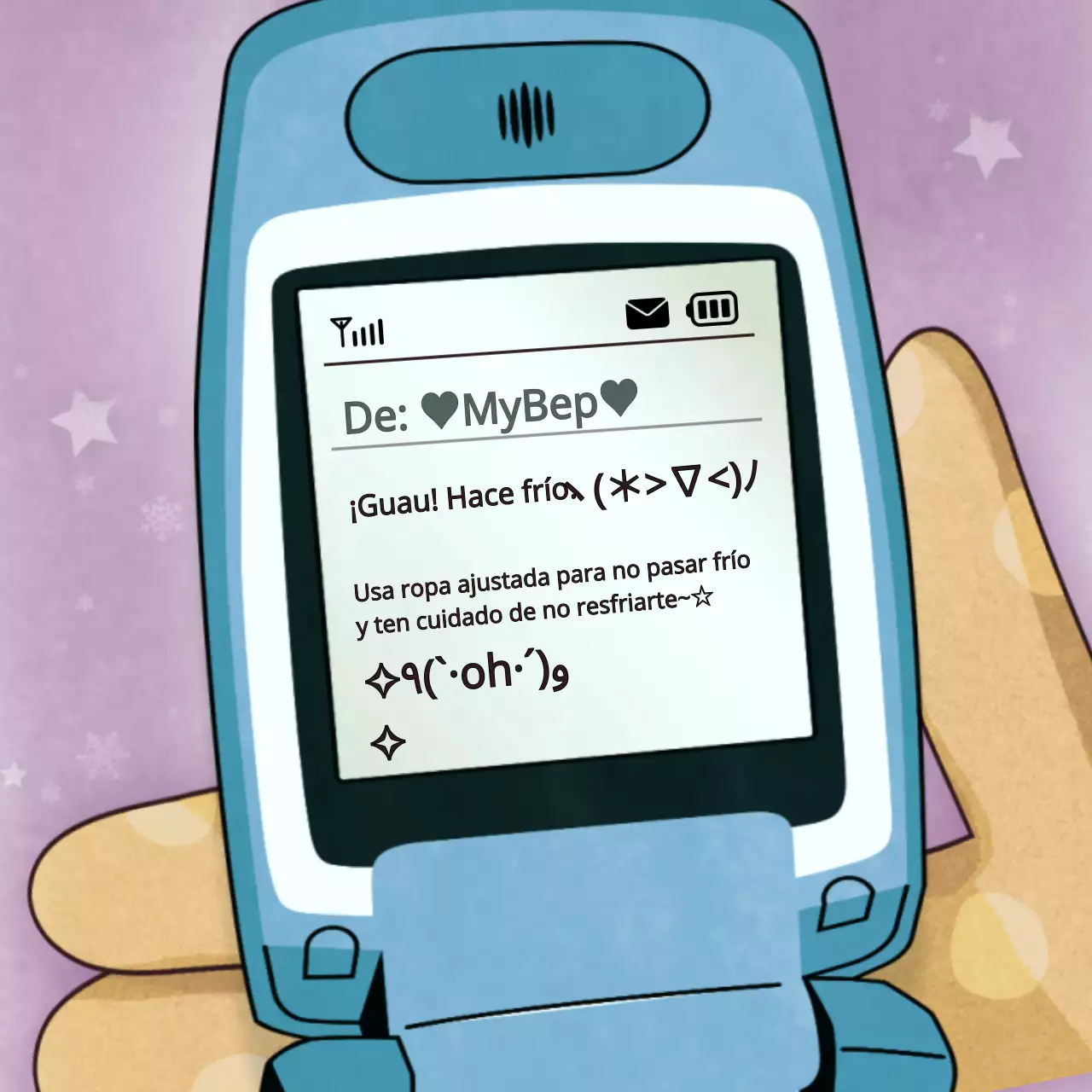 Concepto de dibujos animados MMS