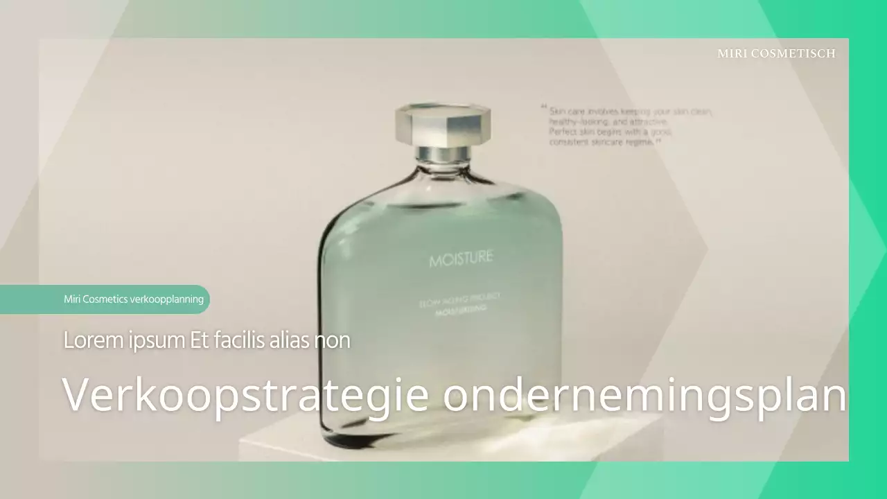 Groen en beige kleurverloop Schoon cosmeticapromotieplan