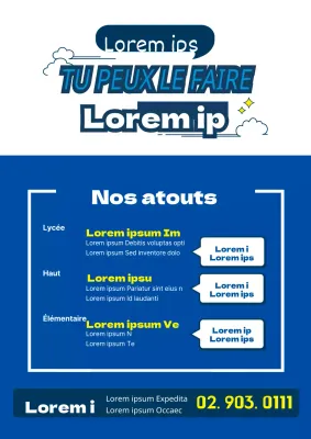 Promouvoir les écoles de langue anglaise en bleu et jaune