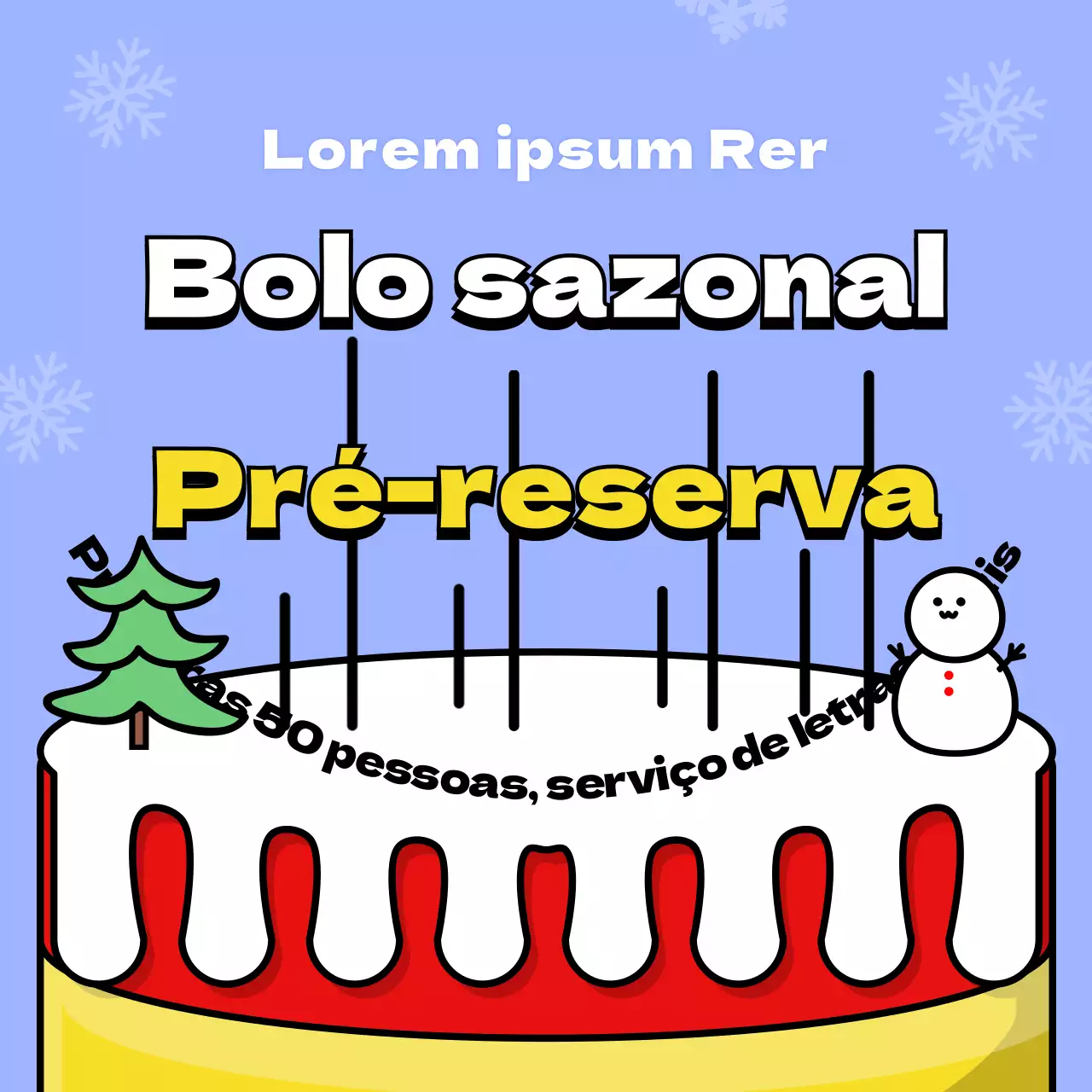 Guia do ilustrador de bolos de Natal para fazer uma pré-reserva na pastelaria