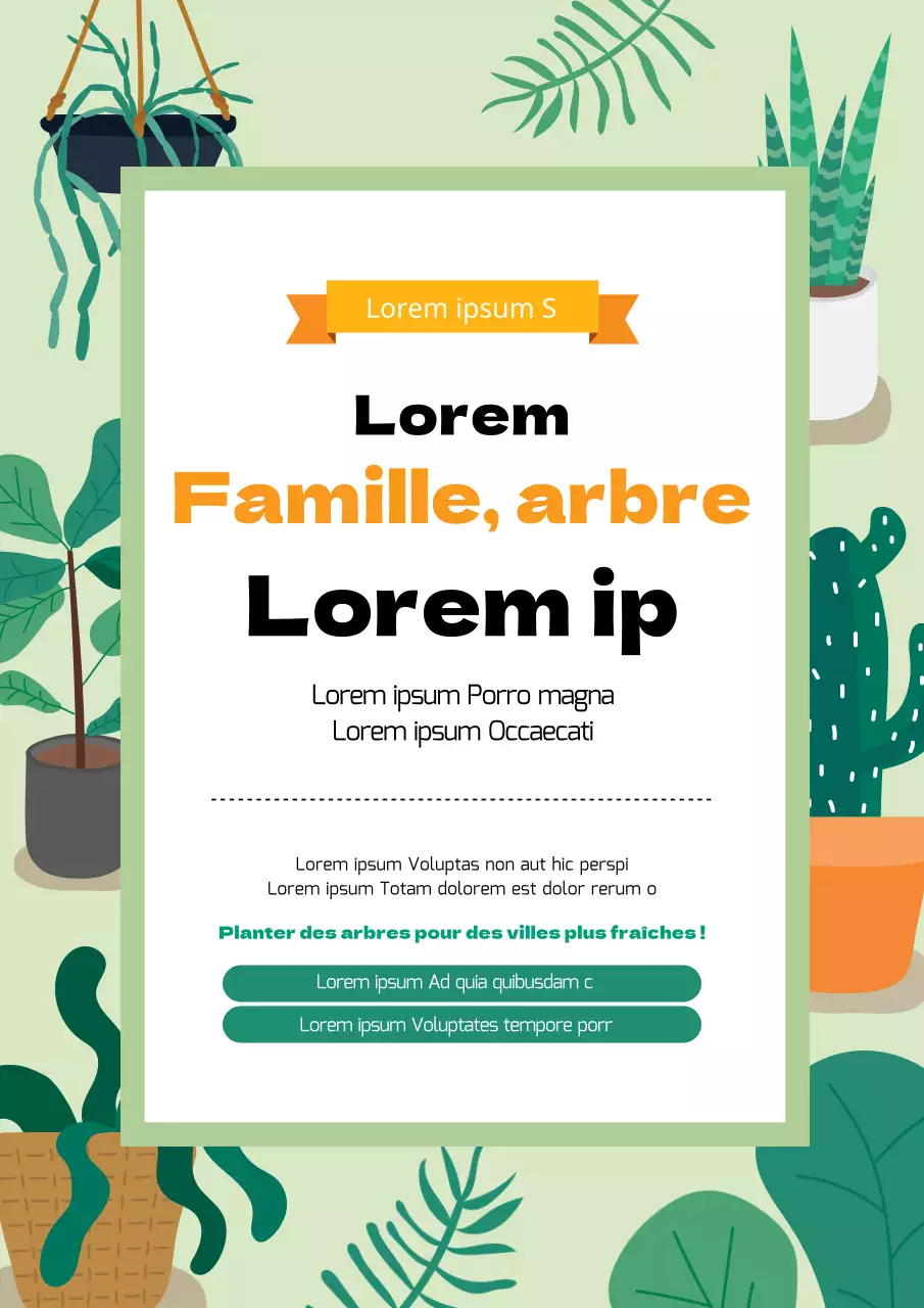 Illustration verte Promotion mignonne de la Journée de l'arbre