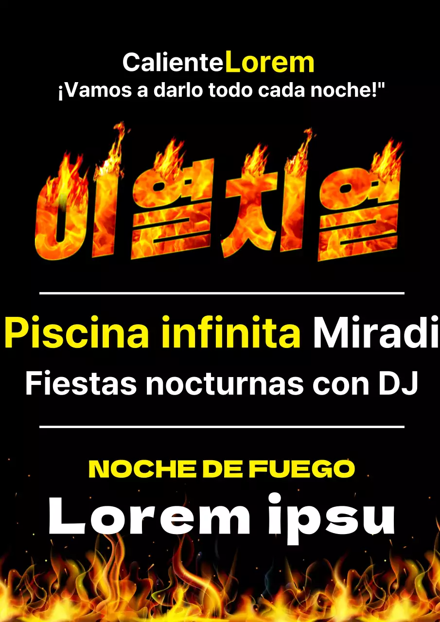 Negro Rojo Intenso Fiesta Lounge Club Promoción