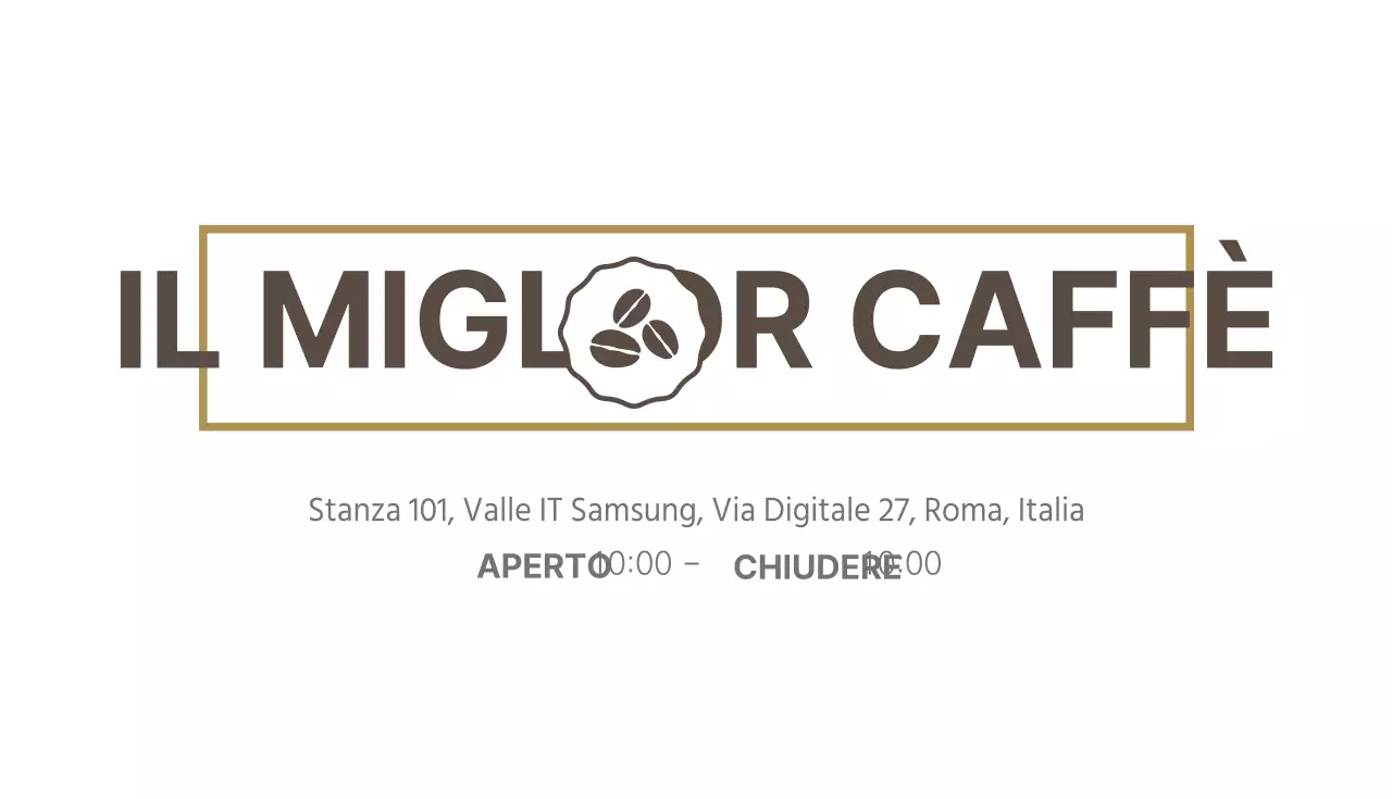Biglietto da visita semplice per un caffè