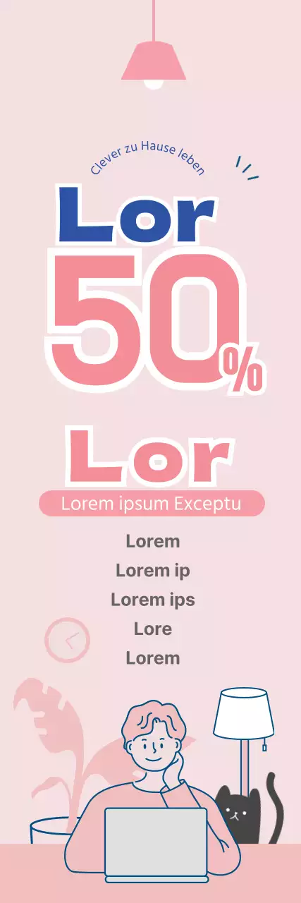 Rosa Ziplock-Verkaufsbanner