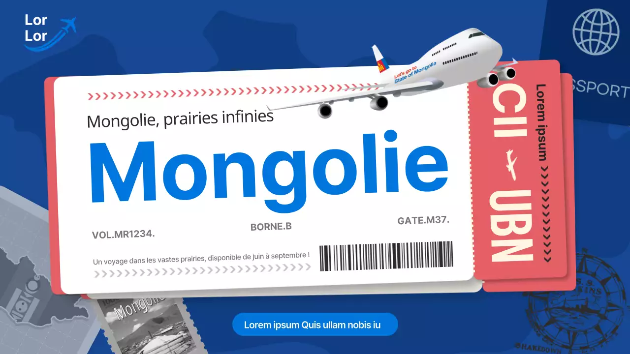 Guide de la Mongolie, une destination tendance en bleu et rouge