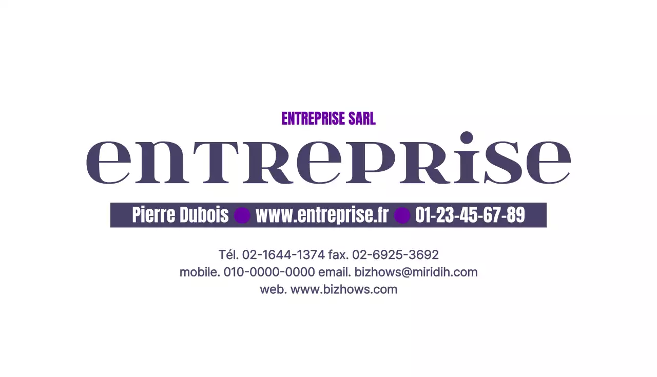 Cartes de visite à logo simple