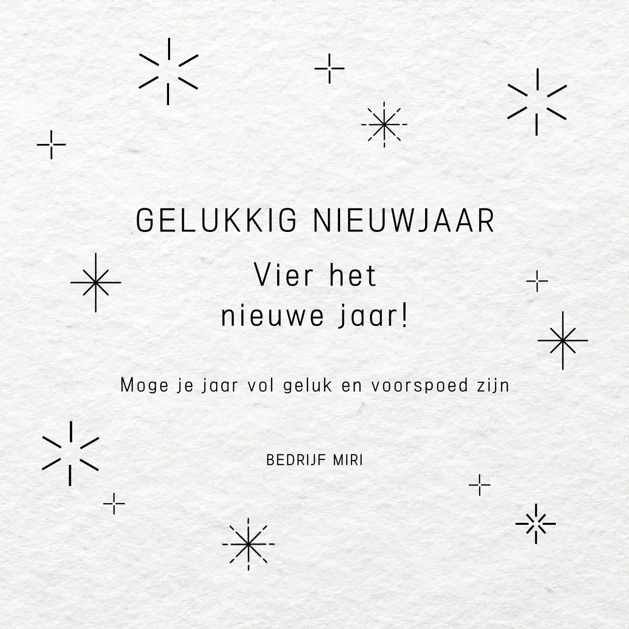 witte minimale nieuwjaarsuitnodiging