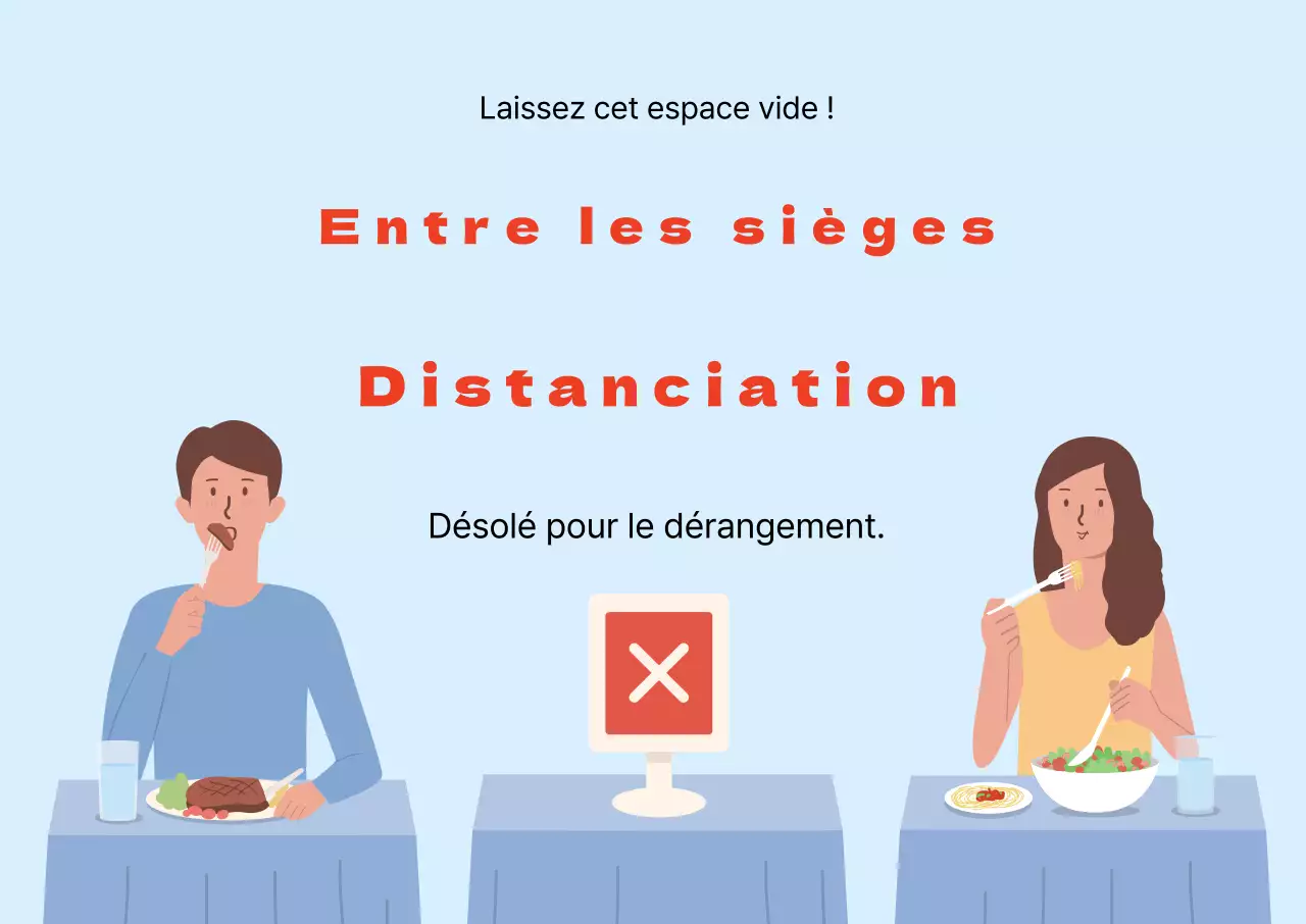 ciel orange illustration corona prévention distanciation sociale