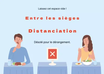 ciel orange illustration corona prévention distanciation sociale