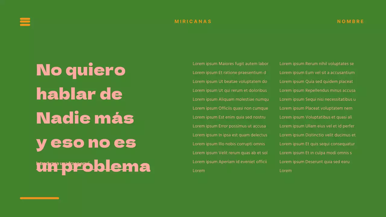 Presentaciones únicas