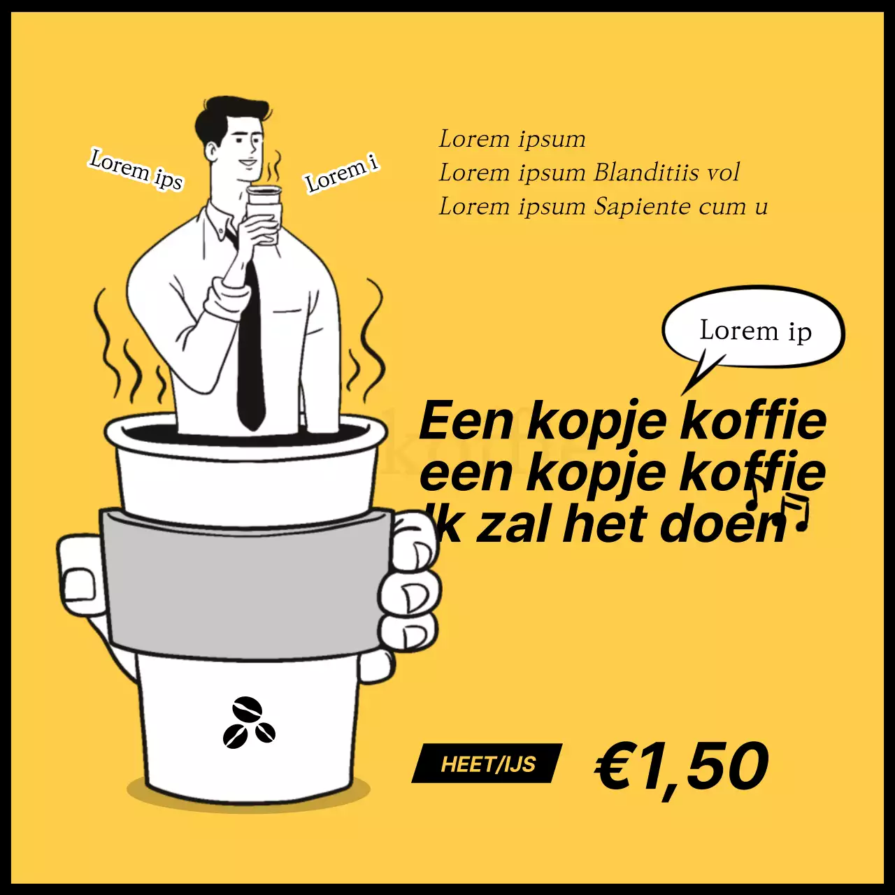 Yellow Pisik University's parodie op barista Choi Joon Choi Korting koffie-evenement