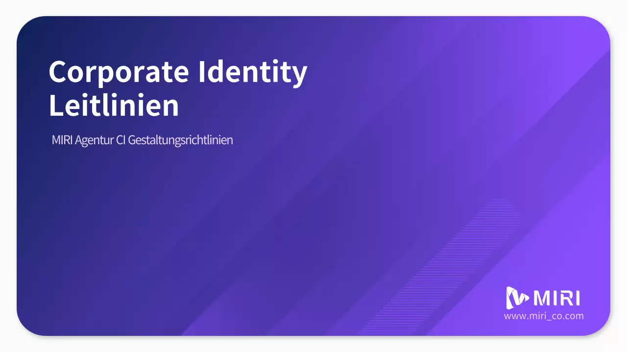 Leitlinien für Unternehmensmarken in Lila