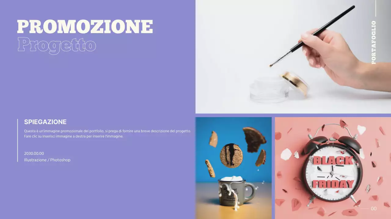 Un portfolio pulito, color malva e beige, per la preparazione al lavoro di uno studente universitario.