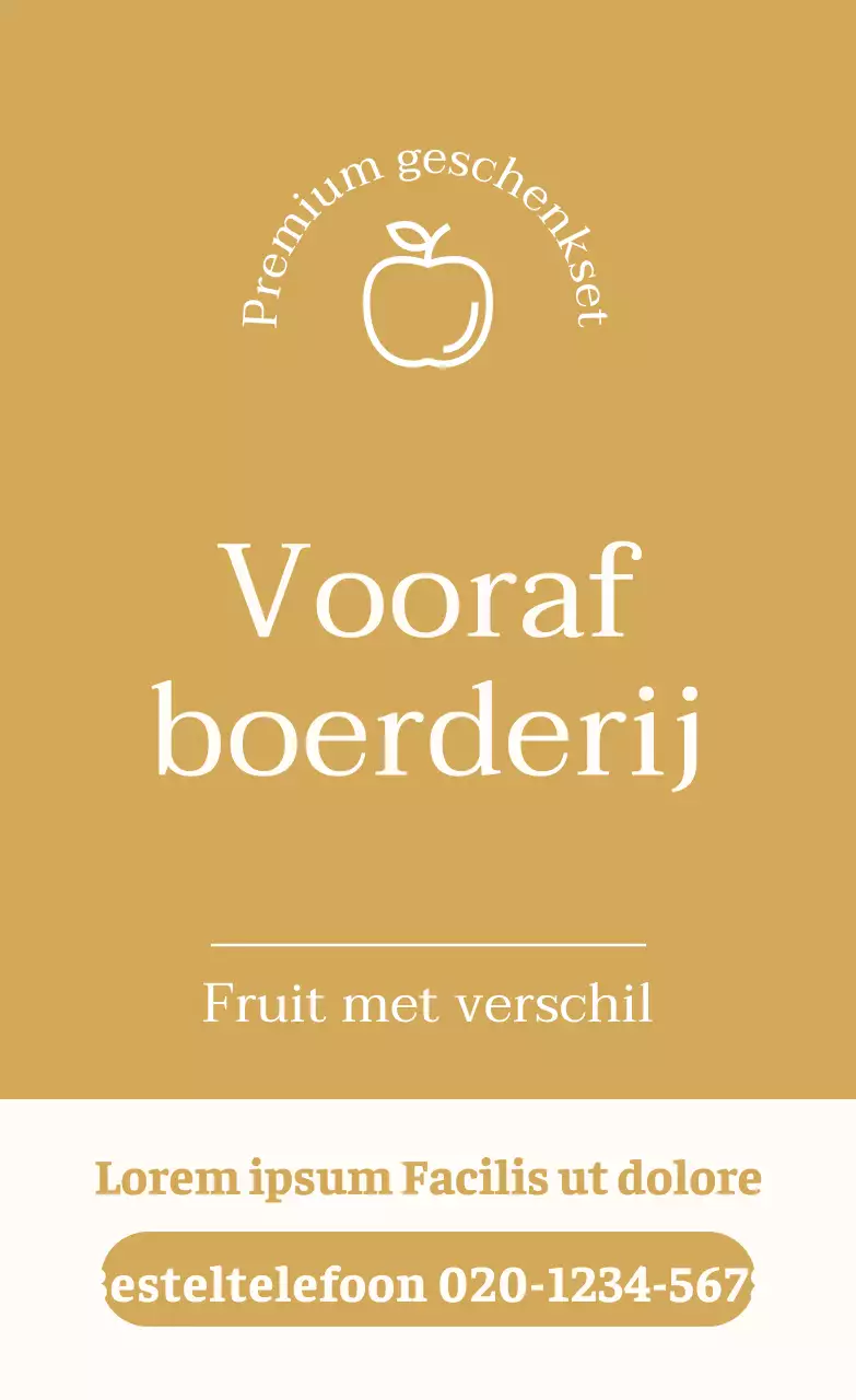 Goud Eenvoudige Verticale Sticker