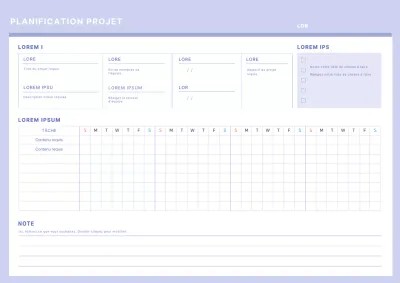 Planificateur de projet violet simple pour Webnotes