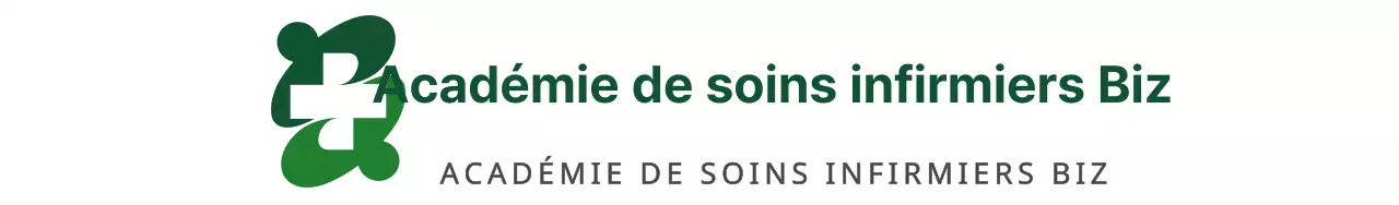Modèle promotionnel simple avec logo vert et nom de l'école d'infirmières