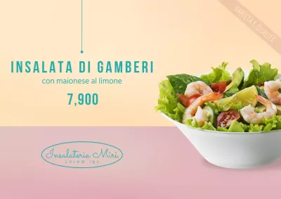 Poster di strada rosa per insalata semplice