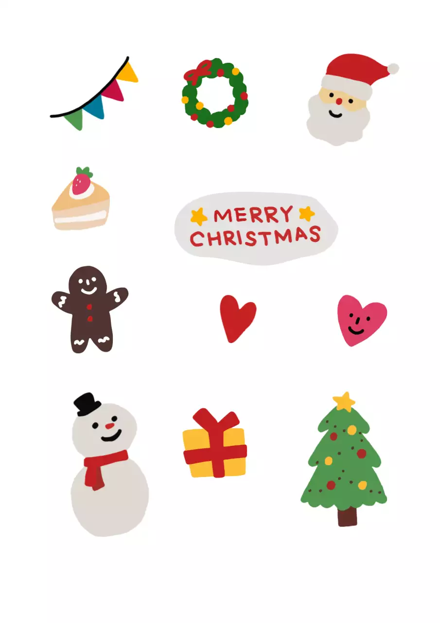 かわいいクリスマスをコンセプトにしたイラスト