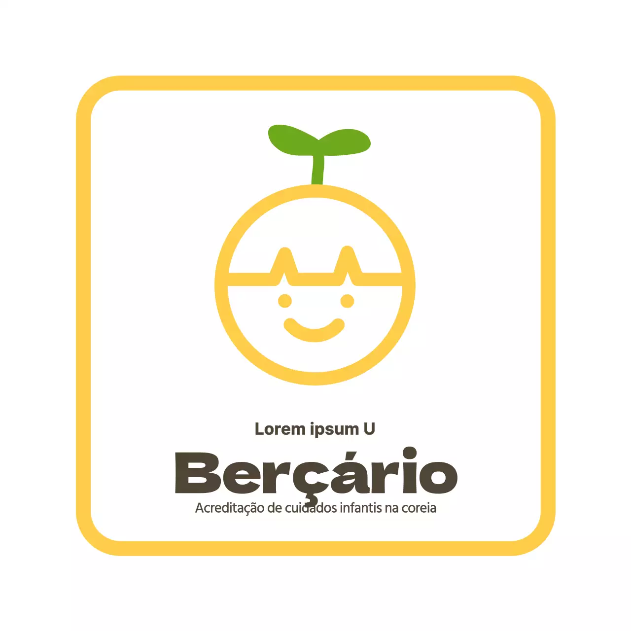 Sinal ilustrado simples e giro para quarto de bebé