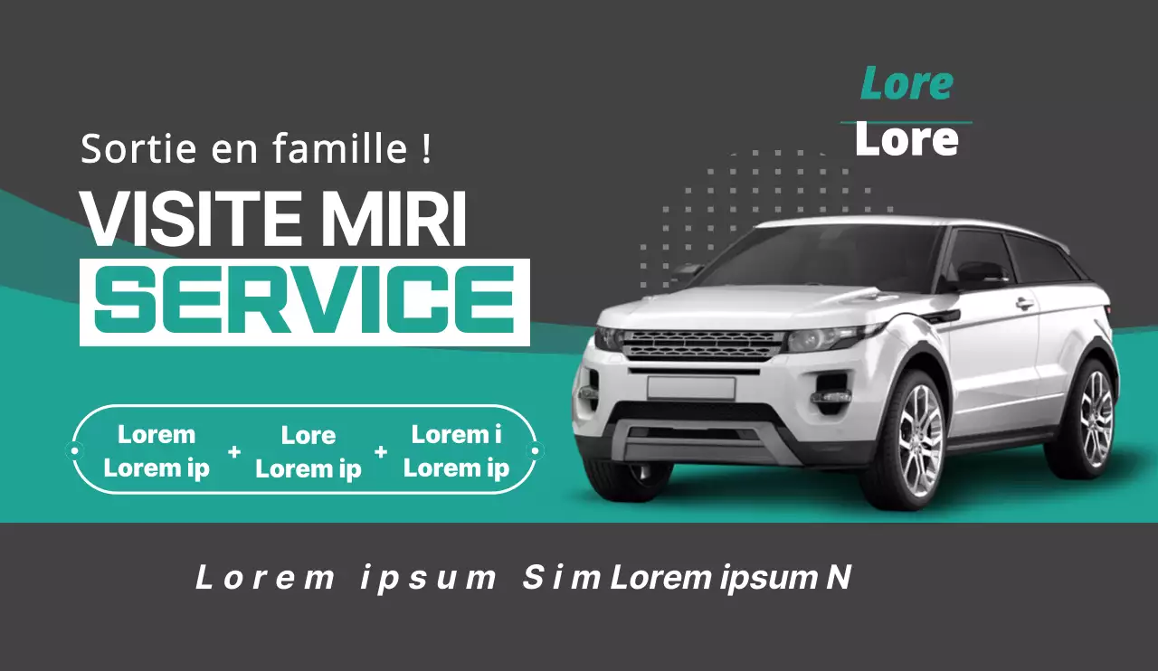 Concevoir un argumentaire de location de voiture élégant et de couleur menthe