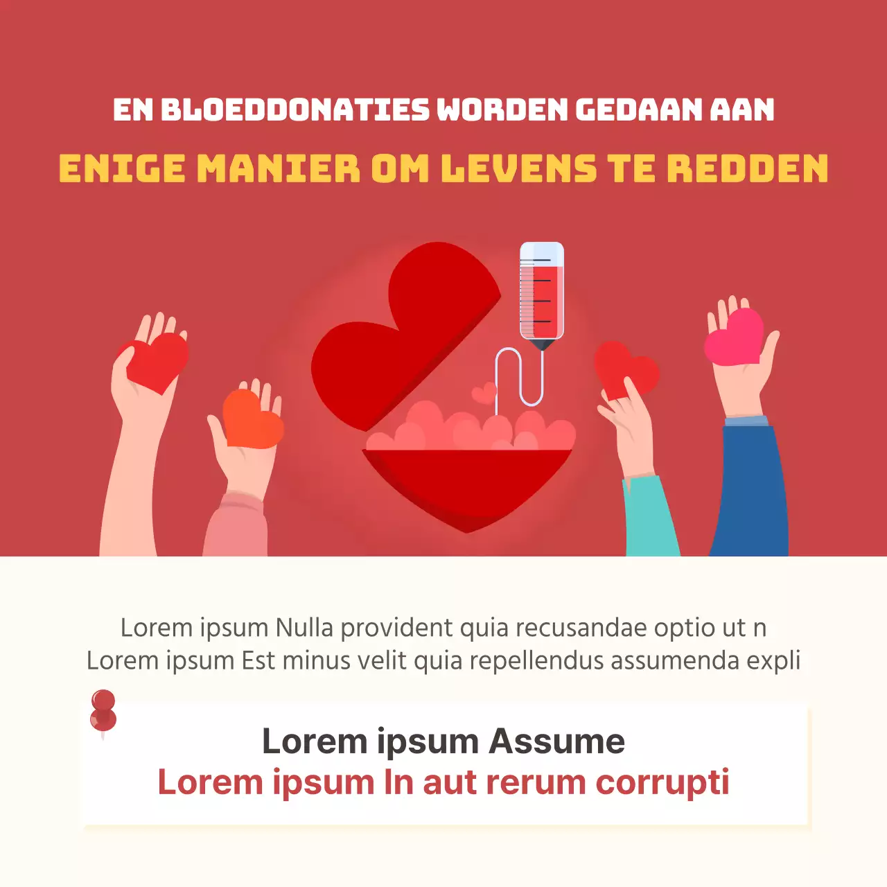 Dooclass Wereld Bloeddonor Dag Kaart Nieuws Ontwerp