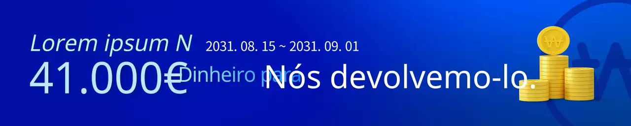 Bandeira Web horizontal de evento de stock gradiente em azul e azul claro