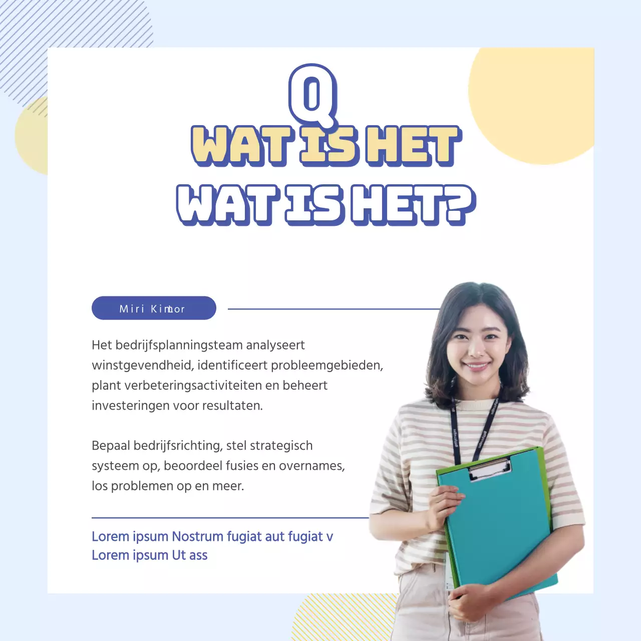 Modern werven in lichtblauw en geel