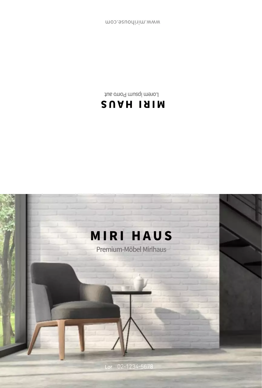 Weiße moderne Innenraum-Postkarte für Produkteinführung