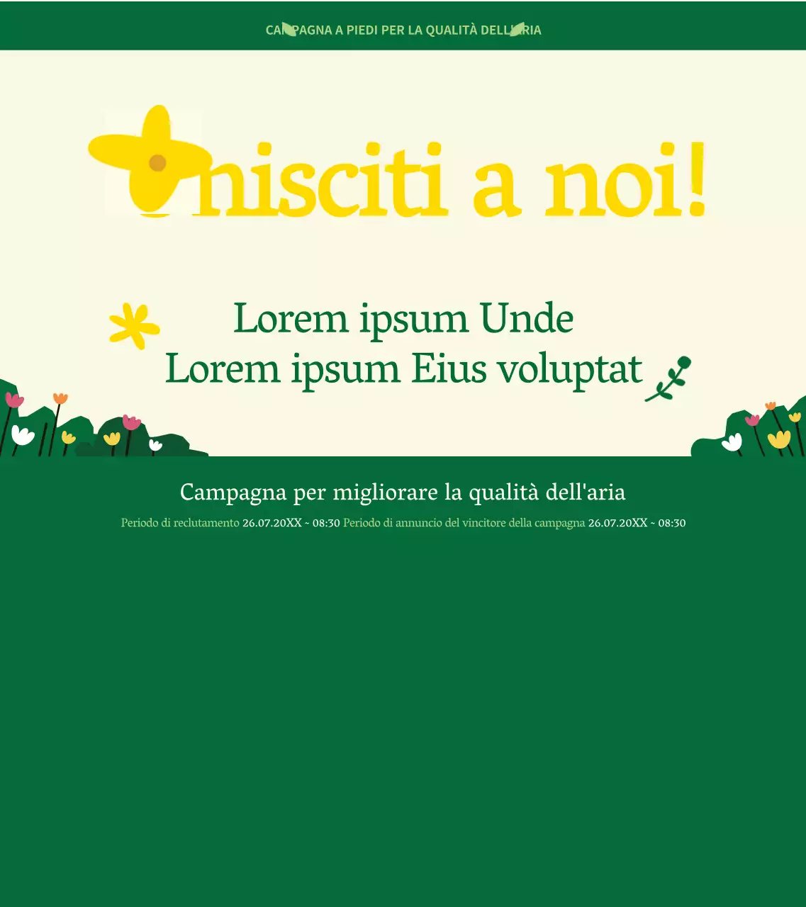 A proposito della campagna "walk to work" in stile pulito verde e giallo