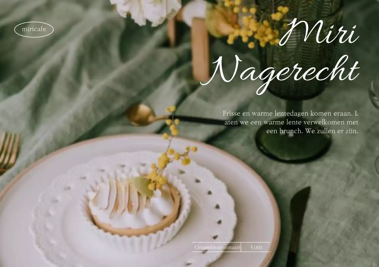 Desserts met een warm lentethema