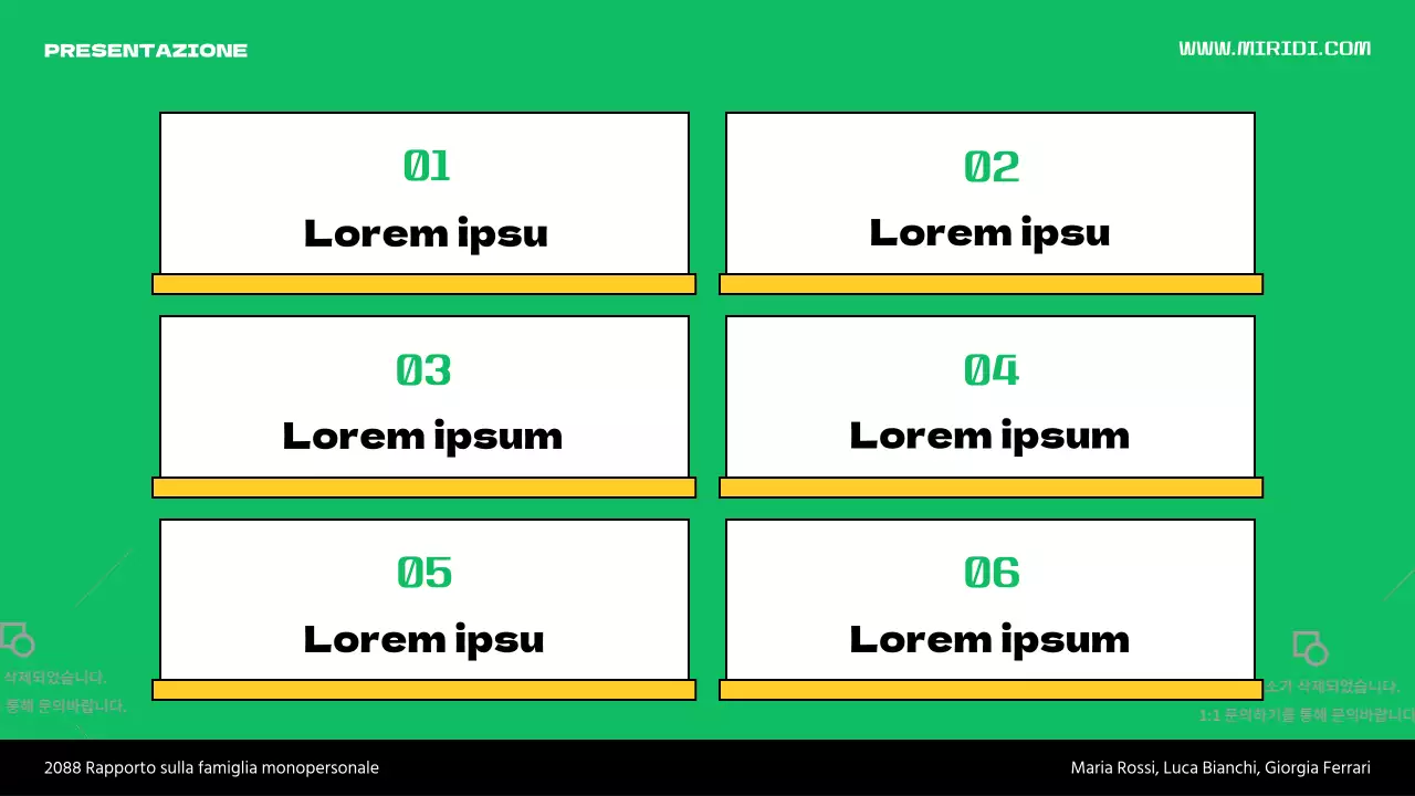 Vi presentiamo il simpatico tema dell'illustrazione della casa verde e gialla per una persona