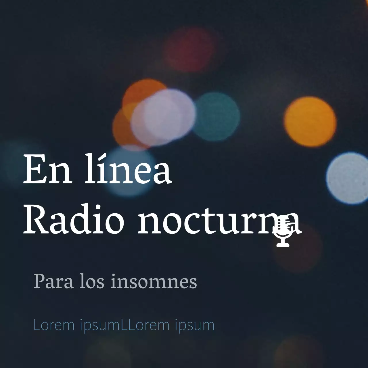 Oscuro, azul marino emoción en línea radio nocturna