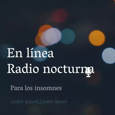 Oscuro, azul marino emoción en línea radio nocturna