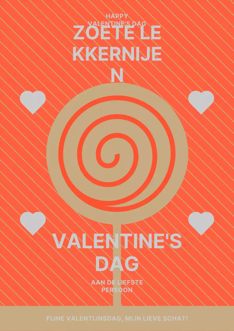 Witte dag in oranje en beige