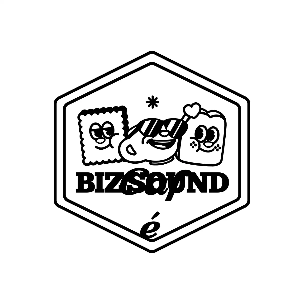 Logo simple et mignon de type emblème illustré de café