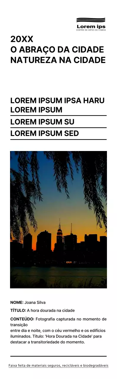 Estilo de apresentação de texto simples e a preto Guia informativo da exposição fotográfica