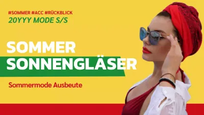 Gelb Grün Orange Sommer Mode Sonnenbrillen Bewertungen YouTube Thumbnails