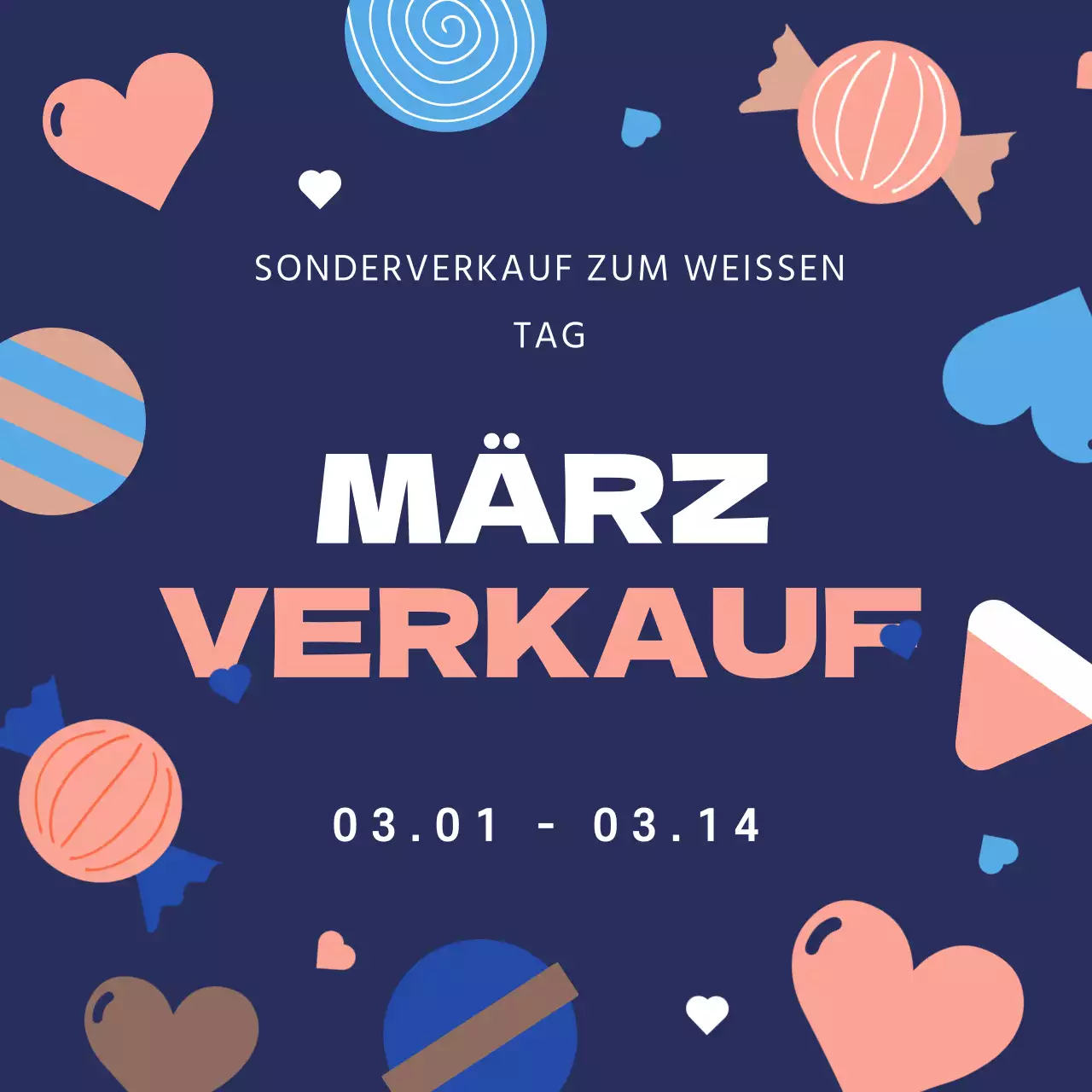 Weiße Angebote in Blau und Rosa