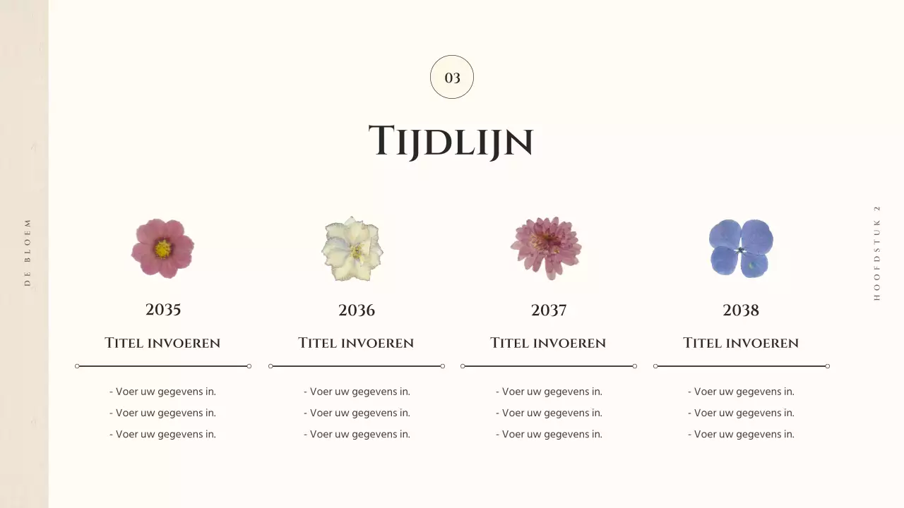 Bloemenwinkel introductie met aquarel afbeelding van beige bloemen