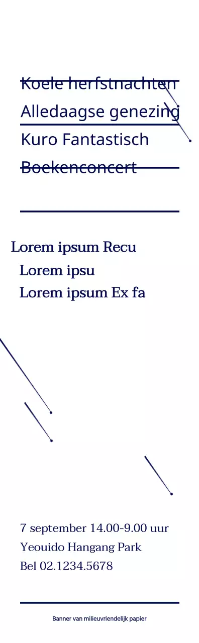 Marineblauwe eenvoudige ster illustratie stijl boek Concert informatie aankondiging