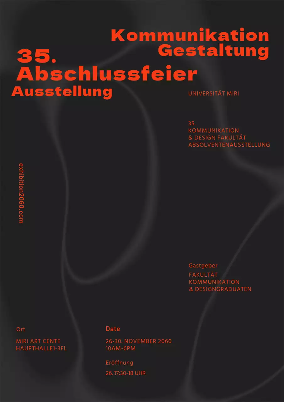 Eine einfache Graduierungsausstellung mit schwarzem Marmorhintergrund