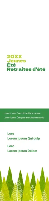 Information sur la retraite d'été de l'église verte et limpide