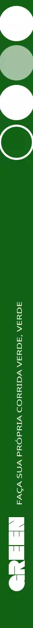 Mercadoria ecológica para a maratona de corrida com formas simples em verde e branco.