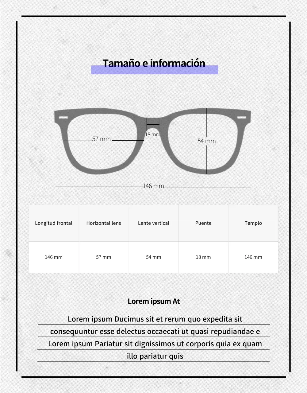 Página detallada de las gafas de sol